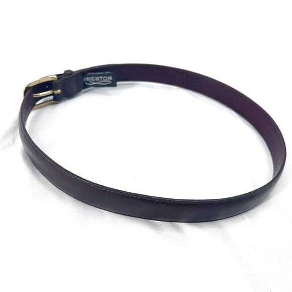 Brighton Brown Anilina Glazed Cowhide on Glove Leather Belt Womens 30 - Picture 2 of 7